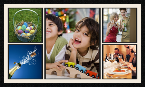 passe partout  4 - 25x25 and 1 - 40x52 photos