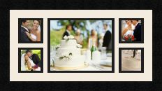 passe partout  4 - 8x8 and 1 - 20x17 photos