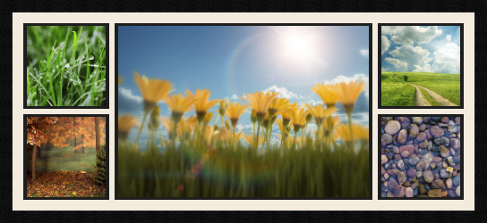 passe partout  4 - 20x20 and 1 - 60x42 photos