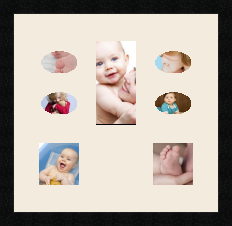 passe partout  4 - 9x6 and 2 - 10x10 and 1 - 10x19 photos