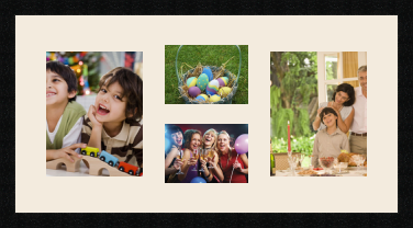 passe partout  2 - 20x25 and 2 - 18x13 photos