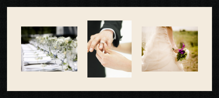 passe partout  2 - 25x20 and 1 - 20x25 photos