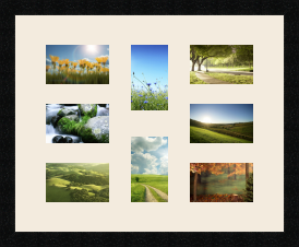 passe partout  6 - 14x9 and 2 - 9x14 photos