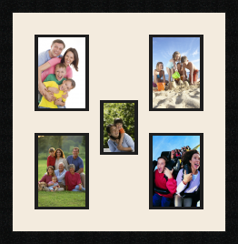 passe partout  4 - 13x18 and 1 - 9x13 photos