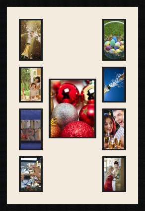 passe partout  4 - 10x18 and 4 - 10x15 and 1 - 20x25 photos