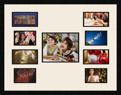 passe partout  4 - 18x10 and 4 - 15x10 and 1 - 25x20 photos