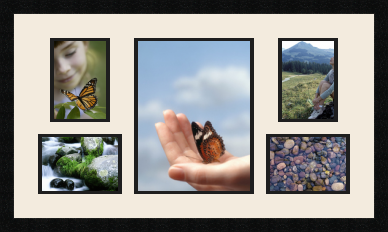 passe partout  2 - 13x18 and 2 - 18x13 and 1 - 25x33 photos