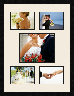 passe partout  4 - 18x13 and 1 - 25x20 photos