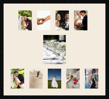 passe partout  9 - 13x18 and 1 - 20x25 photos