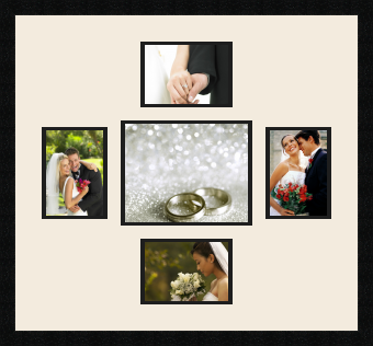 passe partout  2 - 18x13 and 2 - 13x18 and 1 - 25x20 photos