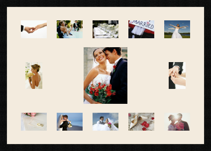 passe partout  10 - 13x9 and 2 - 9x13 and 1 - 20x25 photos