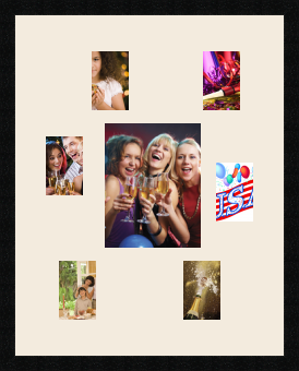 passe partout  6 - 9x13 and 1 - 20x25 photos