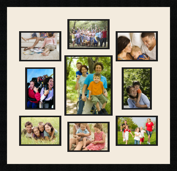 passe partout  6 - 18x13 and 2 - 13x18 and 1 - 20x25 photos