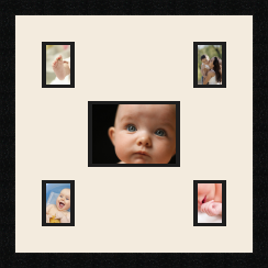 passe partout  4 - 7x9 and 1 - 18x13 photos