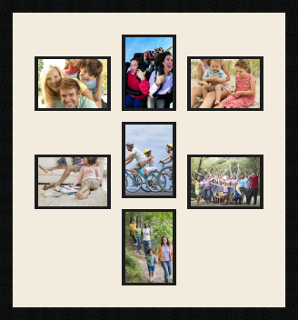 passe partout  4 - 18x13 and 3 - 13x18 photos