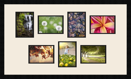 passe partout  3 - 13x18 and 4 - 18x13 photos