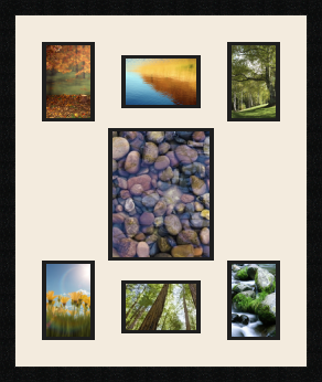 passe partout  4 - 10x15 and 2 - 15x10 and 1 - 20x25 photos