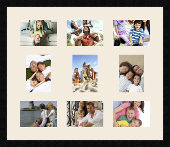 passe partout  6 - 18x13 and 3 - 13x18 photos