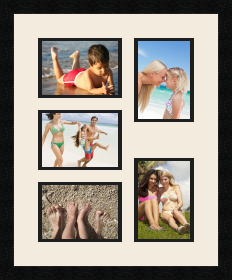 passe partout  3 - 18x13 and 2 - 13x18 photos