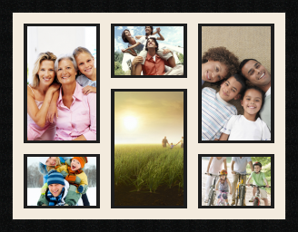 passe partout  3 - 18x28 and 3 - 18x13 photos