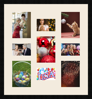 passe partout  5 - 15x20 and 4 - 15x10 photos