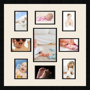 passe partout  4 - 10x15 and 4 - 15x10 and 1 - 18x25 photos