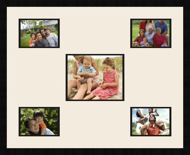 passe partout  4 - 18x13 and 1 - 25x20 photos