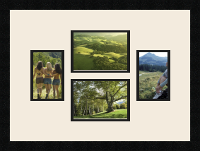 passe partout  2 - 18x13 and 2 - 10x15 photos