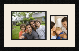 passe partout  1 - 25x20 and 1 - 13x18 photos