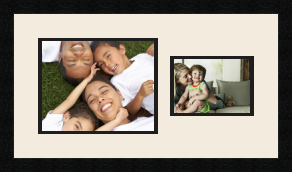 passe partout  1 - 25x20 and 1 - 18x13 photos