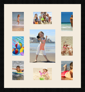 passe partout  6 - 10x15 and 2 - 15x10 and 1 - 20x25 photos