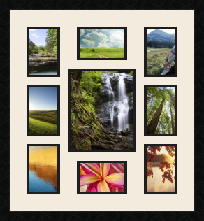 passe partout  6 - 10x15 and 2 - 15x10 and 1 - 20x25 photos