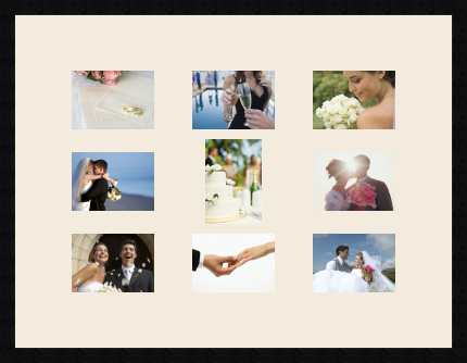 passe partout  8 - 18x13 and 1 - 13x18 photos