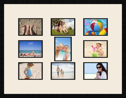 passe partout  8 - 18x13 and 1 - 13x18 photos