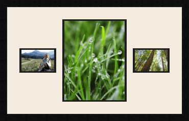 passe partout  2 - 15x10 and 1 - 27x34 photos