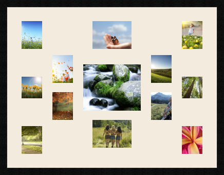 passe partout  8 - 10x13 and 2 - 10x10 and 2 - 18x13 and 1 - 25x20 photos