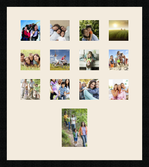 passe partout  12 - 10x10 and 1 - 13x18 photos