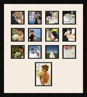 passe partout  12 - 10x10 and 1 - 13x18 photos