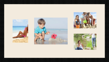 passe partout  1 - 13x18 and 1 - 25x20 and 2 - 18x13 photos