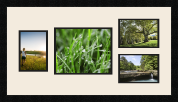 passe partout  1 - 13x18 and 1 - 25x20 and 2 - 18x13 photos