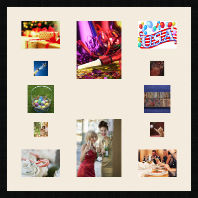 passe partout  4 - 18x13 and 2 - 20x25 and 4 - 8x8 and 2 - 13x13 photos