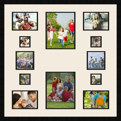 passe partout  4 - 18x13 and 2 - 20x25 and 4 - 8x8 and 2 - 13x13 photos