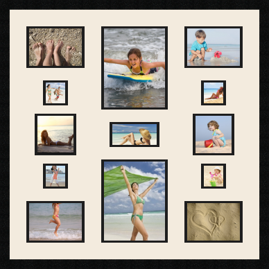 passe partout  4 - 18x13 and 4 - 8x8 and 2 - 13x13 and 2 - 20x25 and 1 - 15x8 photos