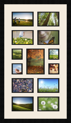 passe partout  8 - 15x10 and 4 - 8x8 and 1 - 13x18 photos