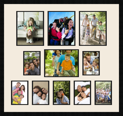 passe partout  3 - 20x25 and 7 - 13x18 and 1 - 25x20 photos