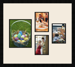 passe partout  1 - 20x25 and 3 - 13x18 photos