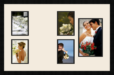 passe partout  4 - 13x18 and 1 - 18x28 photos