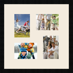 passe partout  2 - 13x18 and 2 - 18x13 photos