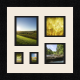 passe partout  1 - 10x13 and 2 - 9x9 and 2 - 4x5 photos