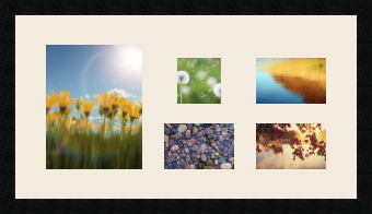 passe partout  1 - 20x25 and 1 - 10x10 and 3 - 15x10 photos